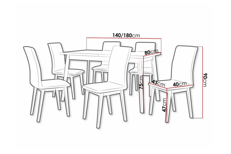 Patrickswell Spisegruppe - Møbler - Bord - Spisegrupper