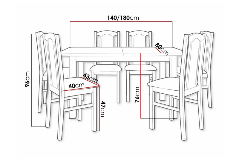 Patrickswell Spisegruppe - Møbler - Bord - Spisegrupper