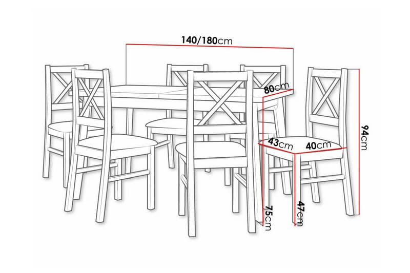 Patrickswell Spisegruppe - Møbler - Bord - Spisegrupper