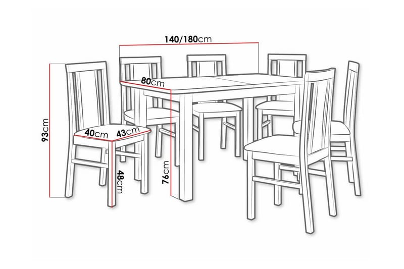 Patrickswell Spisegruppe - Møbler - Bord - Spisegrupper