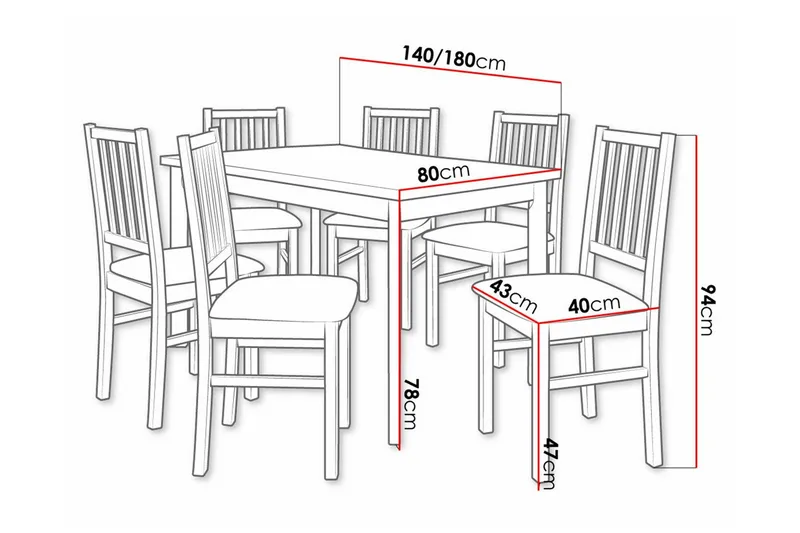 Patrickswell Spisegruppe - Møbler - Bord - Spisegrupper