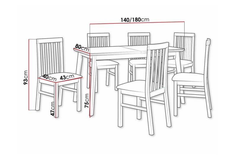 Patrickswell Spisegruppe - Møbler - Bord - Spisegrupper