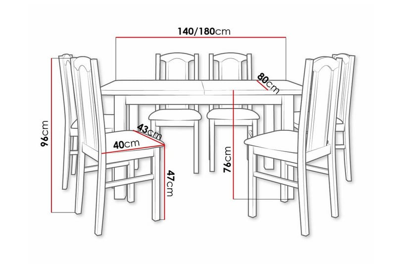 Patrickswell Spisegruppe - Møbler - Bord - Spisegrupper