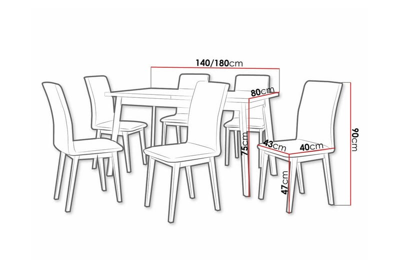 Patrickswell Spisegruppe - Møbler - Bord - Spisegrupper