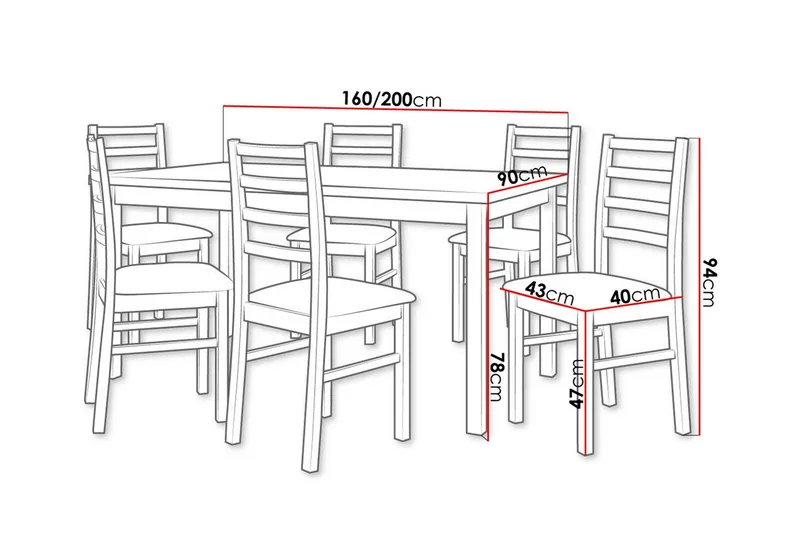 Patrickswell Spisegruppe - Møbler - Bord - Spisegrupper