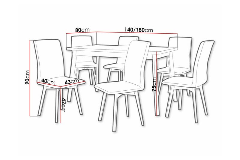 Patrickswell Spisegruppe - Møbler - Bord - Spisegrupper