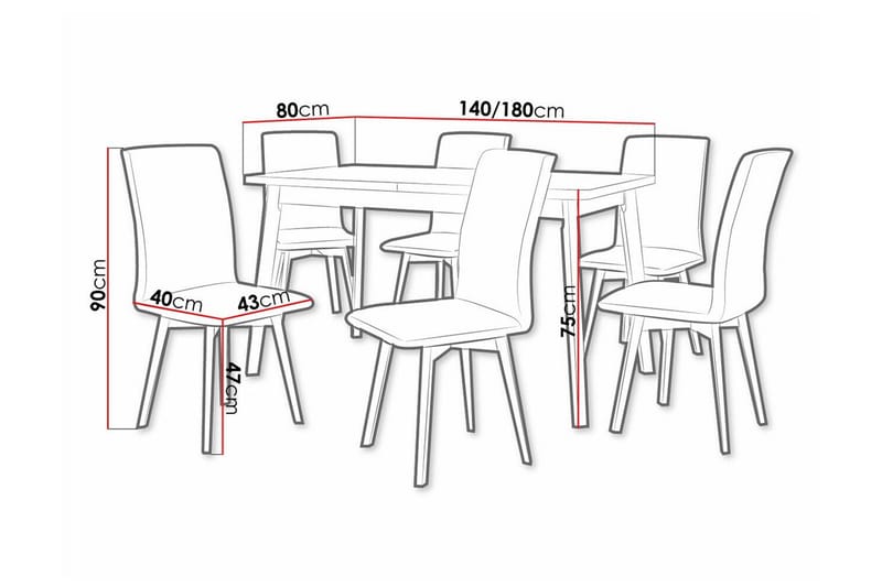 Patrickswell Spisegruppe - Møbler - Bord - Spisegrupper