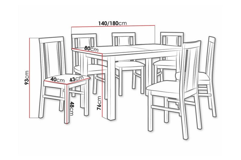 Patrickswell Spisegruppe - Møbler - Bord - Spisegrupper