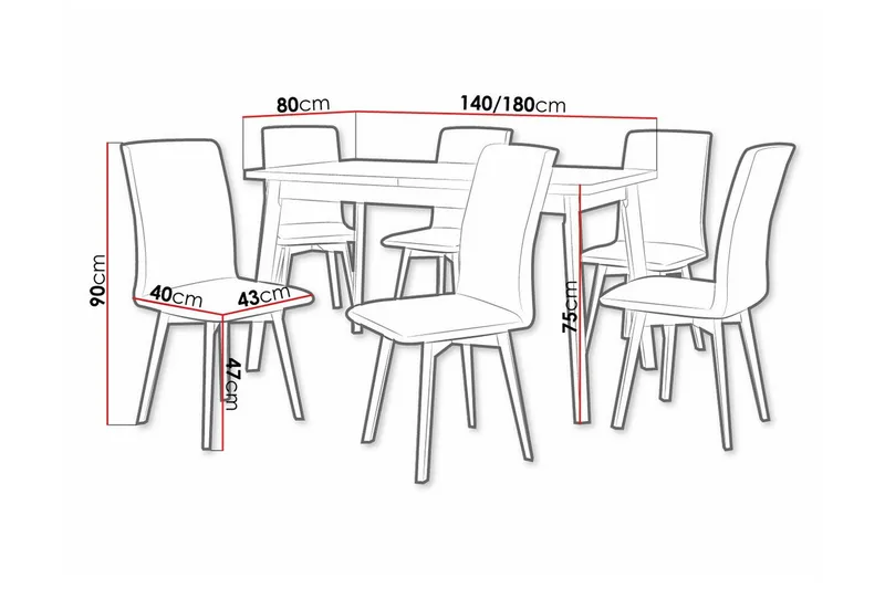 Patrickswell Spisegruppe - Møbler - Bord - Spisegrupper