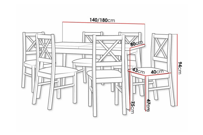 Patrickswell Spisegruppe - Møbler - Bord - Spisegrupper
