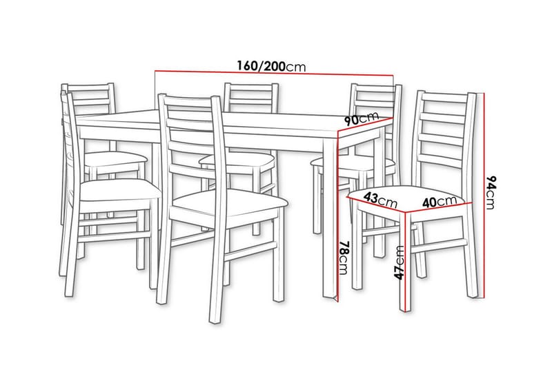 Patrickswell Spisegruppe - Møbler - Bord - Spisegrupper