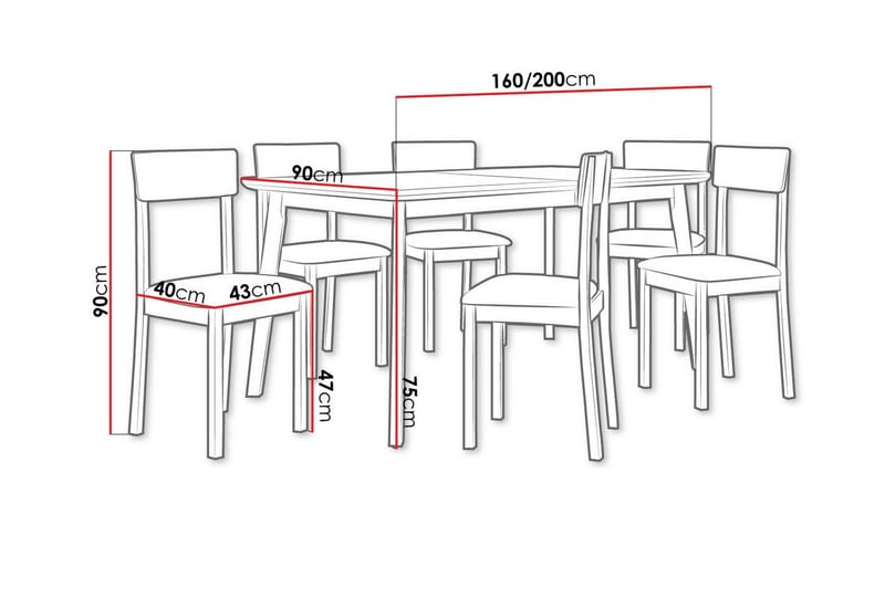Patrickswell Spisegruppe - Møbler - Bord - Spisegrupper