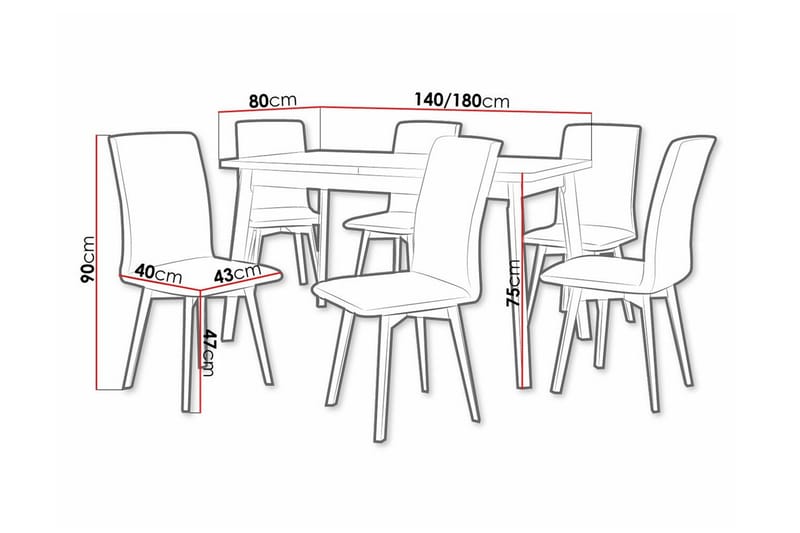 Patrickswell Spisegruppe - Møbler - Bord - Spisegrupper