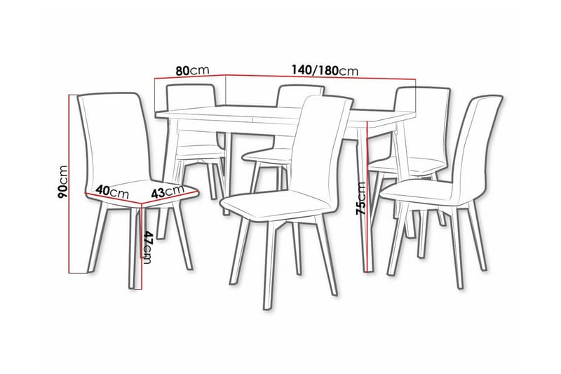 Patrickswell Spisegruppe - Møbler - Bord - Spisegrupper