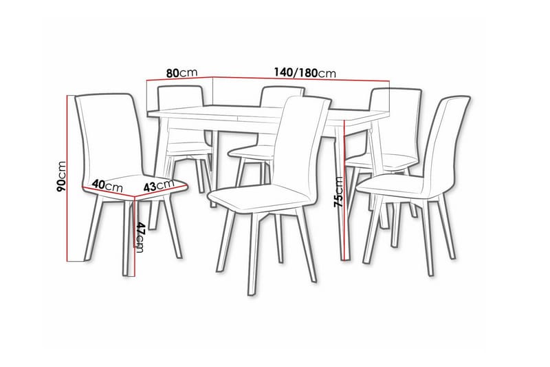 Patrickswell Spisegruppe - Møbler - Bord - Spisegrupper