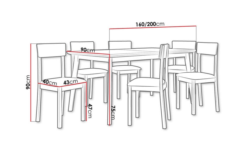 Patrickswell Spisegruppe - Møbler - Bord - Spisegrupper
