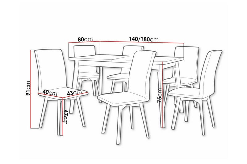 Patrickswell Spisegruppe - Møbler - Bord - Spisegrupper