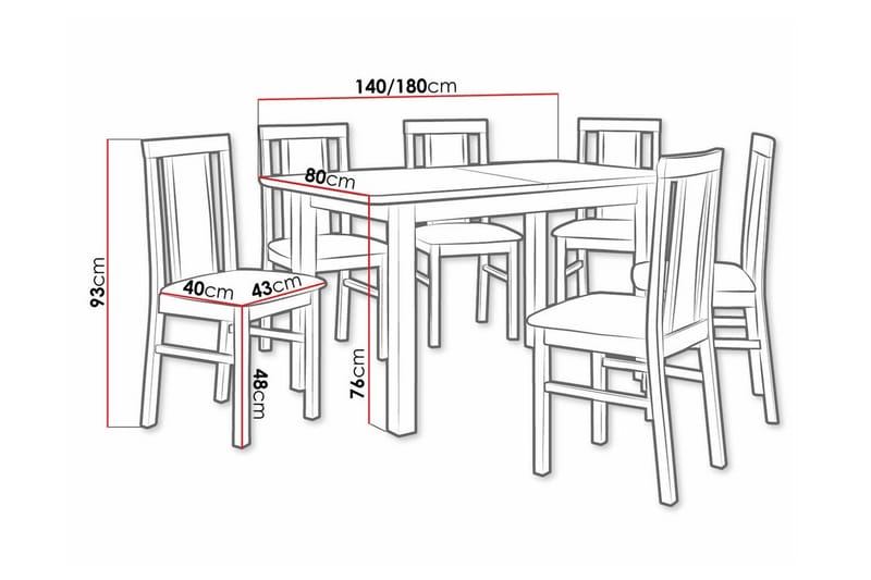 Patrickswell Spisegruppe - Møbler - Bord - Spisegrupper