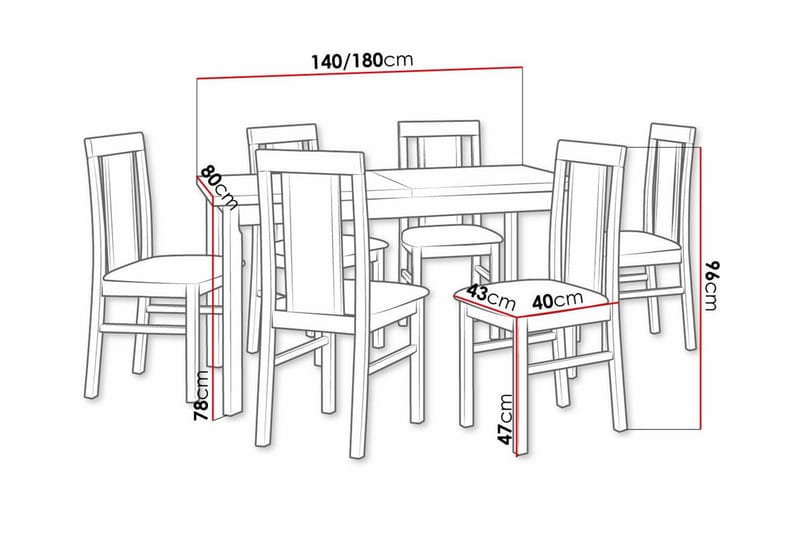 Patrickswell Spisegruppe - Møbler - Bord - Spisegrupper