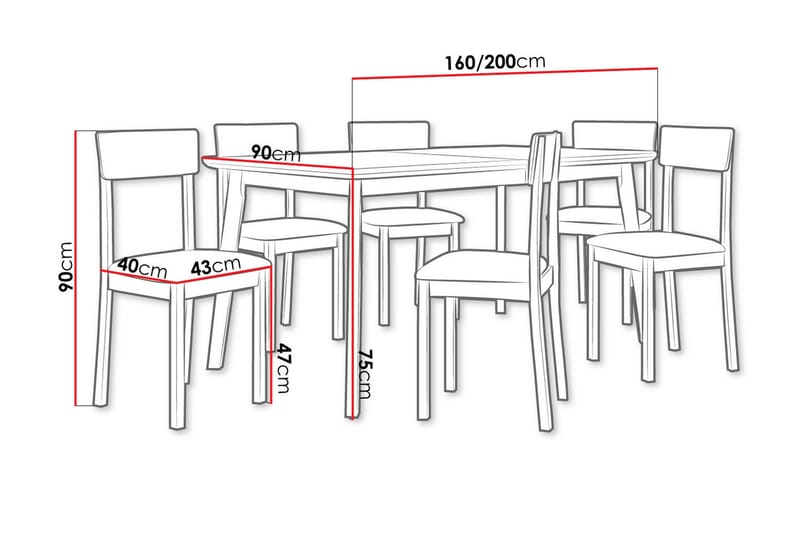 Patrickswell Spisegruppe - Møbler - Bord - Spisegrupper