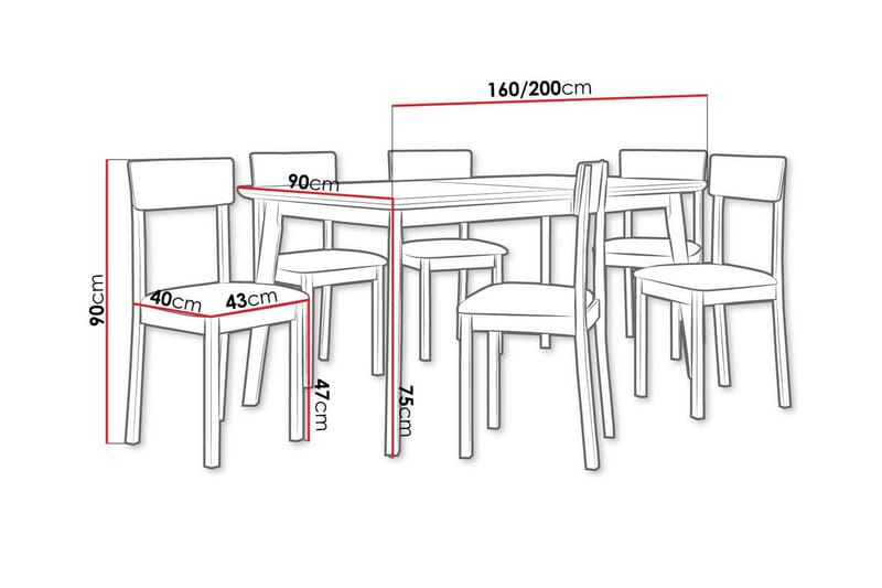 Patrickswell Spisegruppe - Møbler - Bord - Spisegrupper