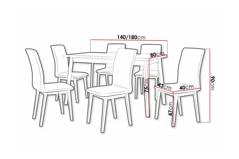 Patrickswell Spisegruppe - Møbler - Bord - Spisegrupper