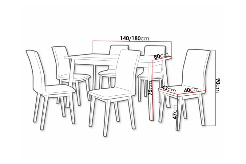 Patrickswell Spisegruppe - Møbler - Bord - Spisegrupper