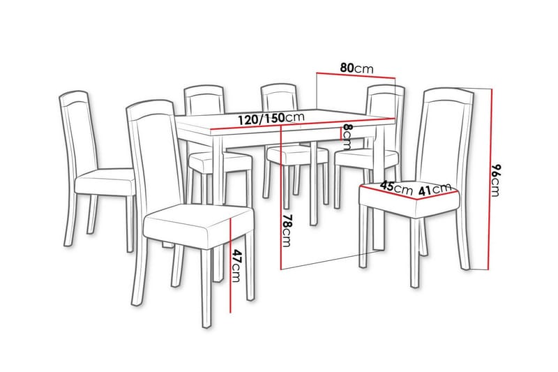Patrickswell Spisegruppe - Møbler - Bord - Spisegrupper