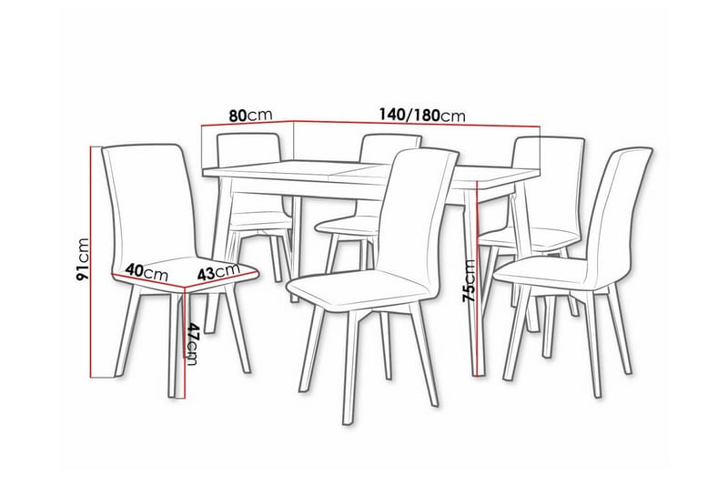 Patrickswell Spisegruppe - Møbler - Bord - Spisegrupper