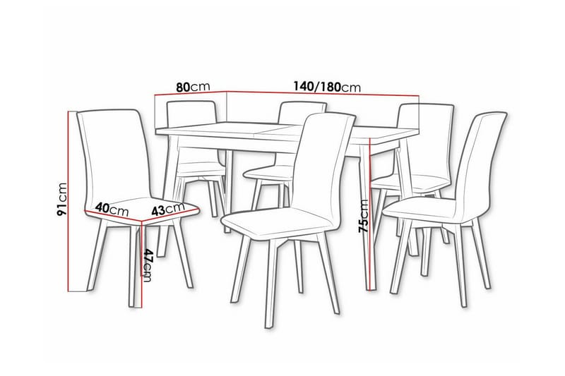 Patrickswell Spisegruppe - Møbler - Bord - Spisegrupper