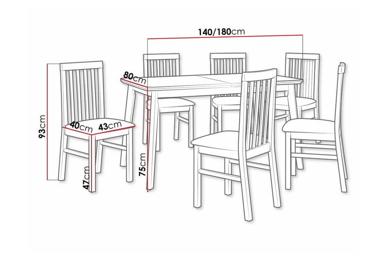 Patrickswell Spisegruppe - Møbler - Bord - Spisegrupper
