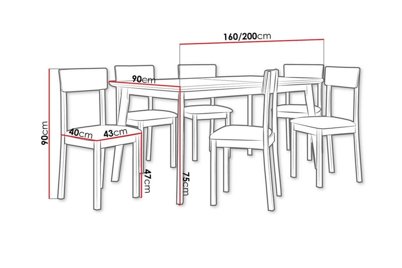 Patrickswell Spisegruppe - Møbler - Bord - Spisegrupper