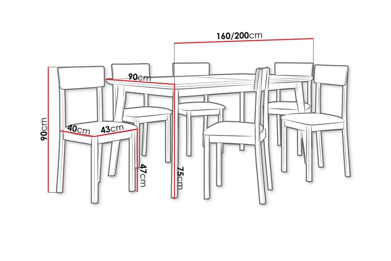 Patrickswell Spisegruppe - Møbler - Bord - Spisegrupper