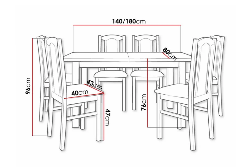 Patrickswell Spisegruppe - Møbler - Bord - Spisegrupper