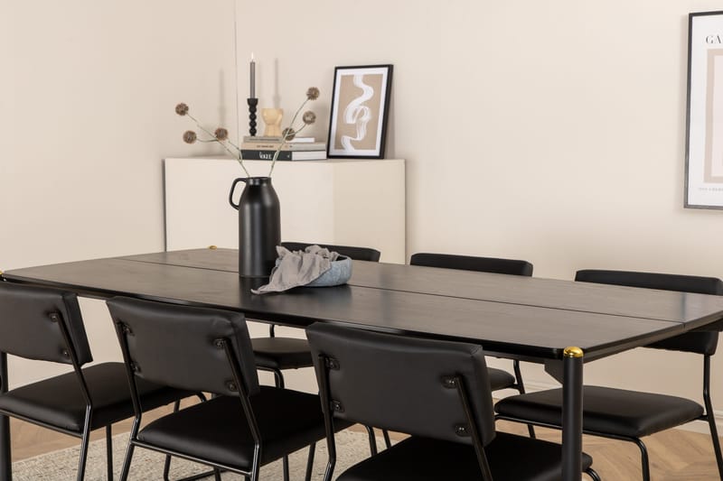 Pelle spisebord med 6 Kenth Spisestol - Møbler - Bord - Spisegrupper