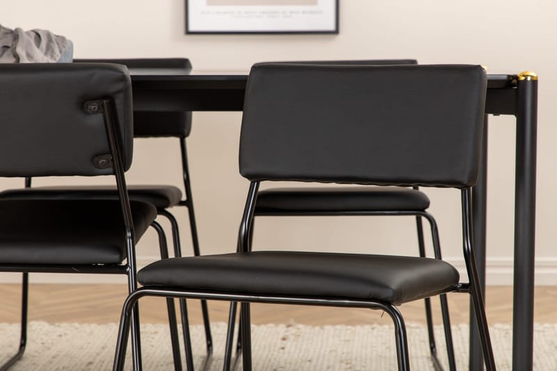Pelle spisebord med 6 Kenth Spisestol - Møbler - Bord - Spisegrupper
