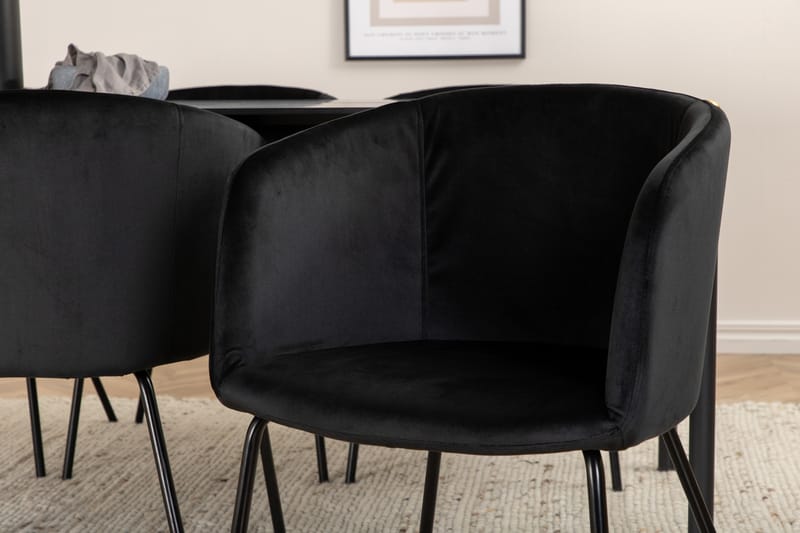 Pelle Spisebord med 6stk Berit Spisestol - Møbler - Bord - Spisegrupper