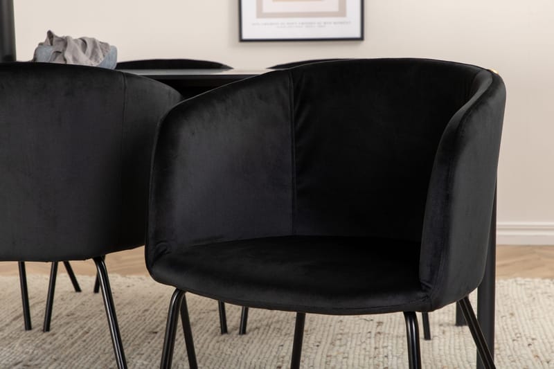 Pelle Spisebord med 6stk Berit Spisestol - Møbler - Bord - Spisegrupper