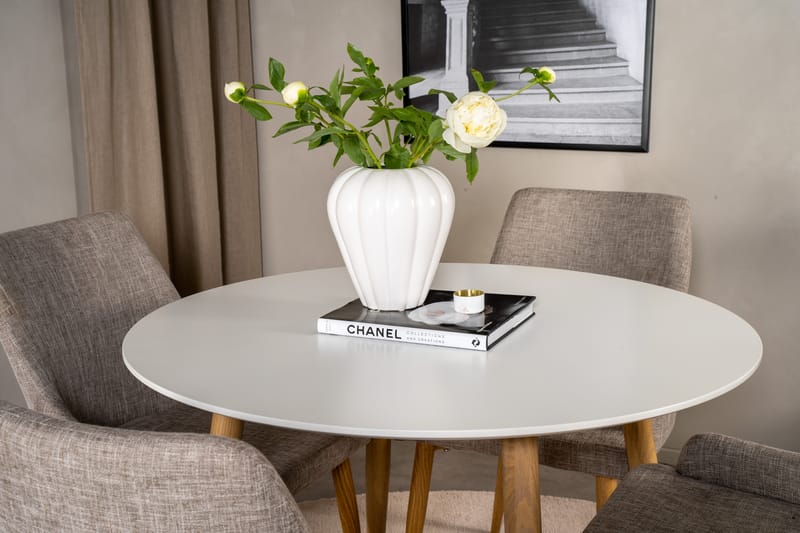 Pelle Spisegruppe med 4 Spisestoler - Møbler - Bord - Spisegrupper