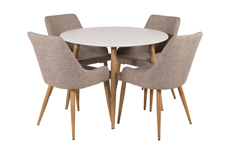 Pelle Spisegruppe med 4 Spisestoler - Møbler - Bord - Spisegrupper