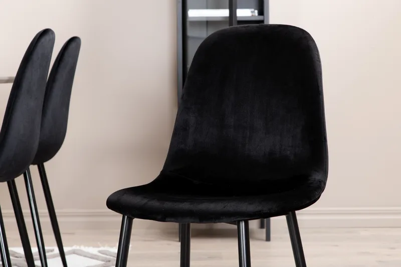 Penny Spisegruppe 190 cm inkl. 6 Pontus Stoler - Grå/Svart - Møbler - Bord - Spisegrupper