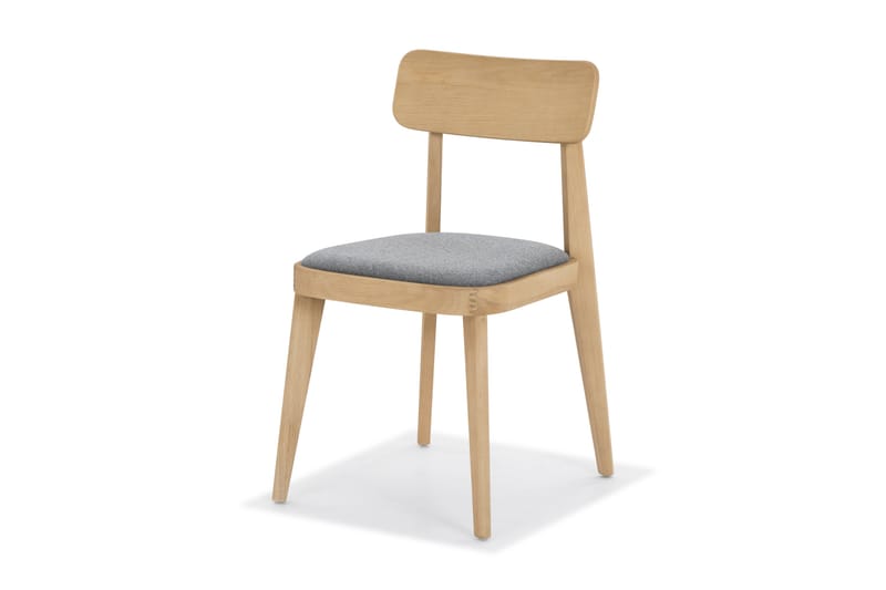 Peyra Spisebord 120 cm Rundt Ek med 4 st Edena Spisestoler - Natur - Møbler - Bord - Spisegrupper