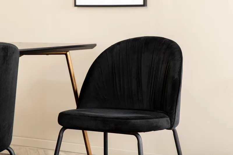 Pipi Spisegruppe 190 cm inkl. 6 Foyos Stoler - Svart/Kobber - Møbler - Bord - Spisegrupper