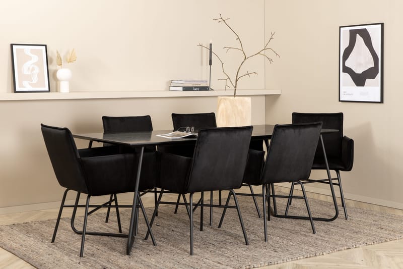 Pippi spisebord med 6 Pippi Spisestol, undefined