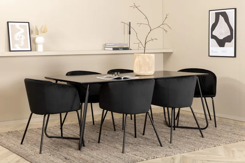 Pippi Spisebord med 6stk Berit Spisestol, undefined