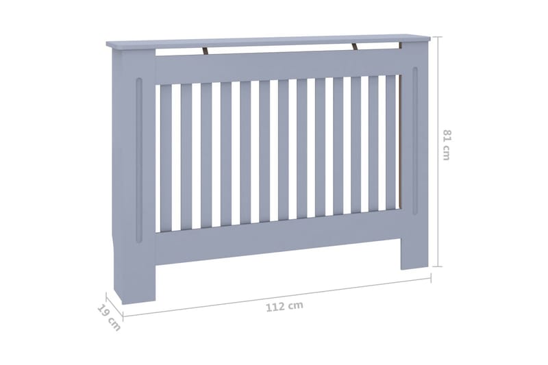 Radiatordeksel antrasitt 112x19x81 cm MDF - Møbler - Bord - Spisegrupper