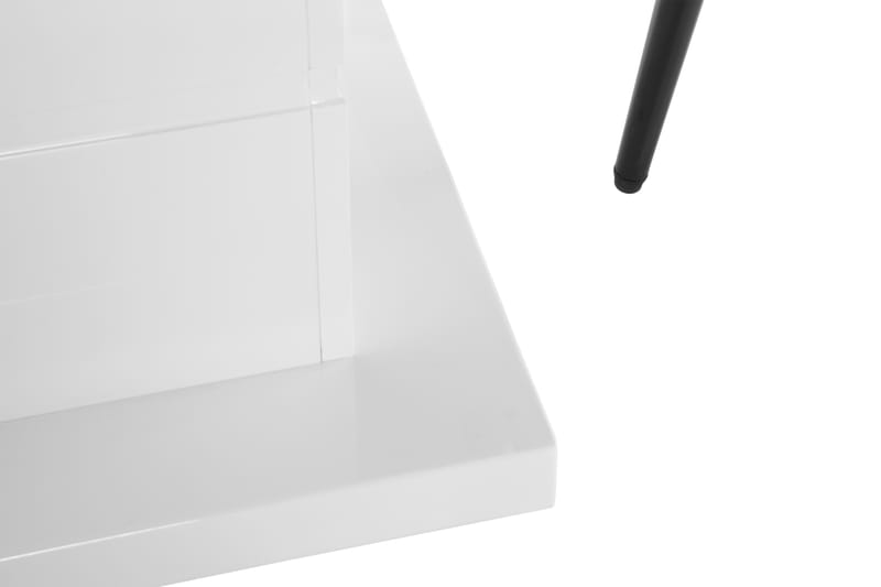 Ratliff Forlengningsbar Spisegruppe 120 cm + 4 Hennebyn Stol - Hvit/Svart - Møbler - Bord - Spisegrupper