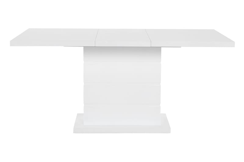 Ratliff Forlengningsbar Spisegruppe 120 cm med 4 Shell Stol - Hvit/Svart PU/Krom - Møbler - Bord - Spisegrupper