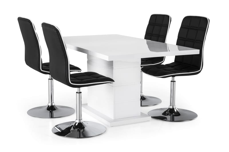 Ratliff Forlengningsbar Spisegruppe 160 cm m 4 Frida Stol - Møbler - Bord - Spisegrupper