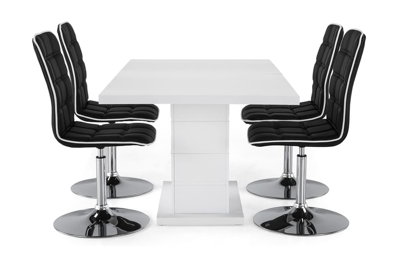 Ratliff Forlengningsbar Spisegruppe 160 cm m 4 Frida Stol - Møbler - Bord - Spisegrupper